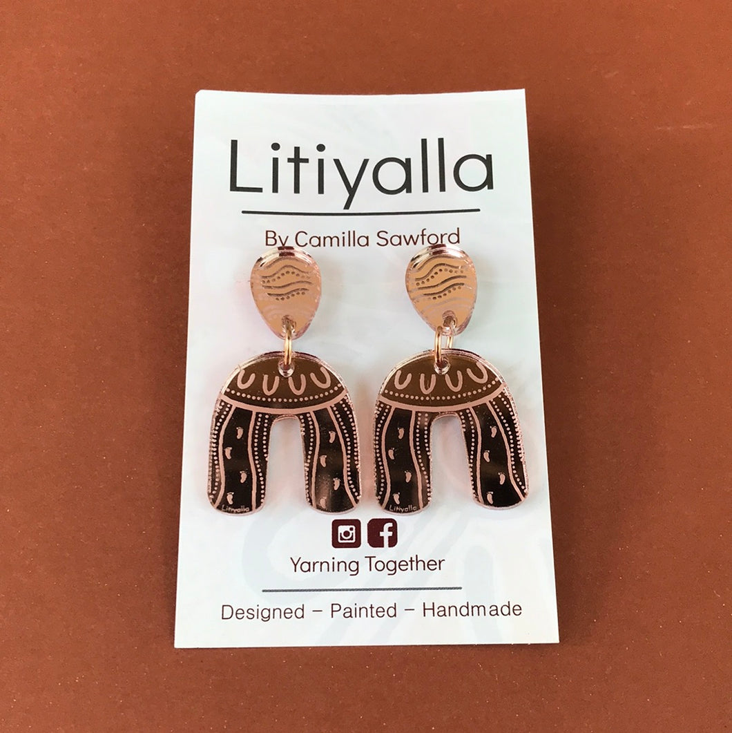 Yarning Together - Rose Gold Small Dangle